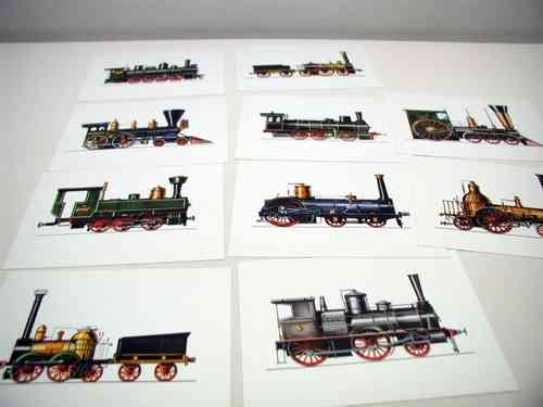 Historische Lokomotiven Bild und Heimat Postcards