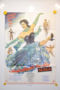 Und abends in die Scala german mid century movie poster