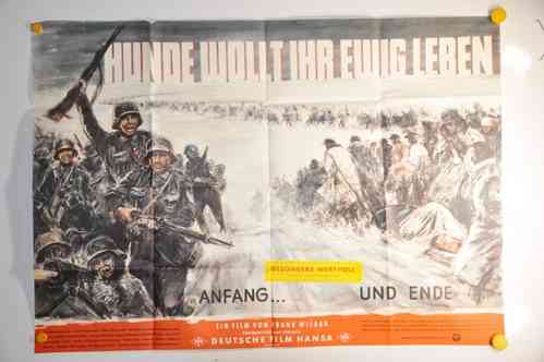 German movie poster Hunde wollt ihr ewig leben 1958/59
