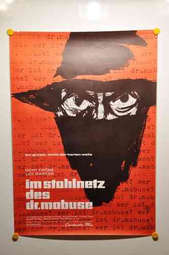 German movie poster Im Stahlnetz des Dr. Mabuse - 1961
