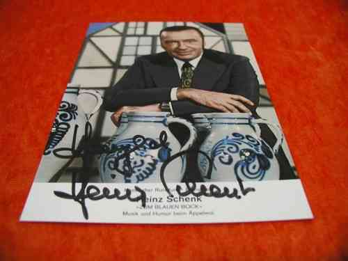 Heinz Schenk signed autograph card