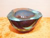 Murano block bowl 3 colors cut crystal