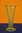 Uranglas Vase Pressglas mit Blüten 351g