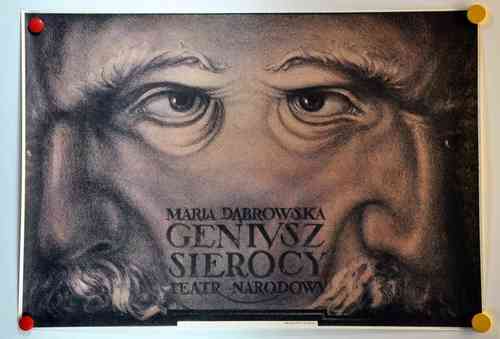 Theatre poster from Poland  Maria Dabrowska Geniusz Sierocy