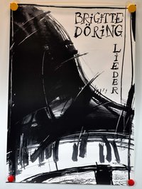 German Music Poster Brigitte Döring Lieder - 1985