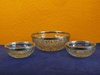Crystal bowls set 800 silver rim Friedlander in 1900