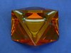 Art Deco ashtray crystal glass amber colored