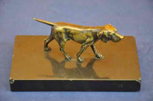 Bronze mit Sockel Deutsch Kurzhaar Jagdhund