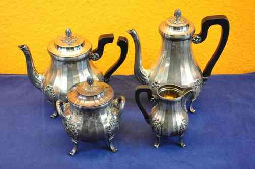 925 silver Friedländer coffee pott sugar set tea pott