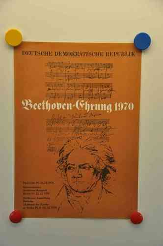 Plakat Beethoven Ehrung 1970 von Wittkugel 40x28
