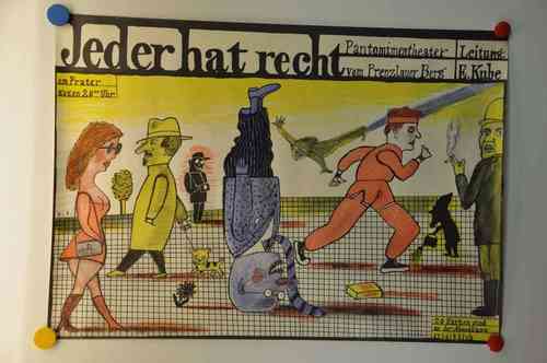Pantomime Theater Poster Jeder hat Recht