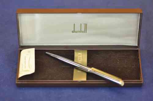 Dunhill Drehkugelschreiber Titan hochglanz / gold + Box