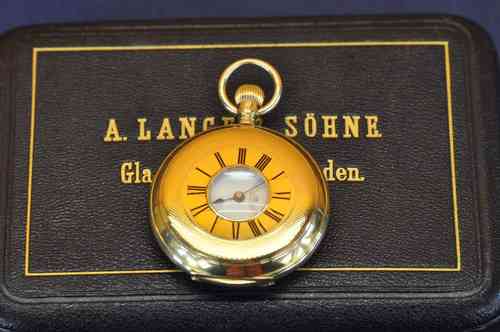 Taschenuhr Halbsavonette 750 Gold A.Lange & Söhne 1908