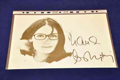 Autogramm Nana Mouskouri Schwarz Weiss Foto