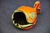 Vintage ceramic ashtray Piranha in orange Pop Art
