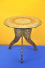 Bedouin teak wood tea table inlaid 1960