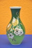 Schaubach art porcelain vase gold relief in green