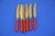 6 Frühstücksmesser roter Thermoplastgriff um 1930-40
