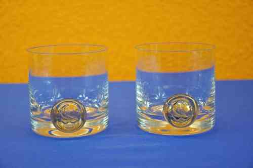 Whisky glass 2 piece pirate seal Wiinblad