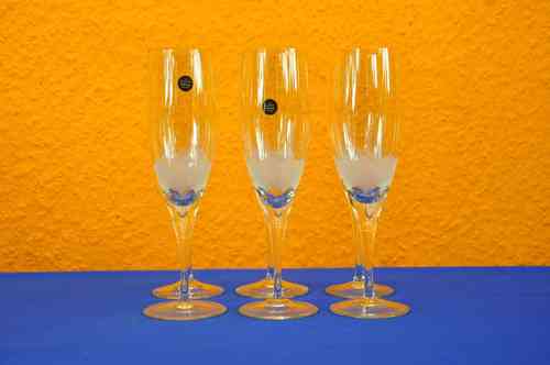 6 champagne glasses Rosenthal Studio-Line Lotus