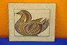 Ceramano Wandplatte Motiv japanische Ente signiert REA