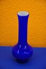 Flower vase art glass blue 70s