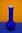 Blumenvase Kunstglas in Blau 70er Jahre