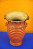 Ceramic vase in orange 1920s vintage