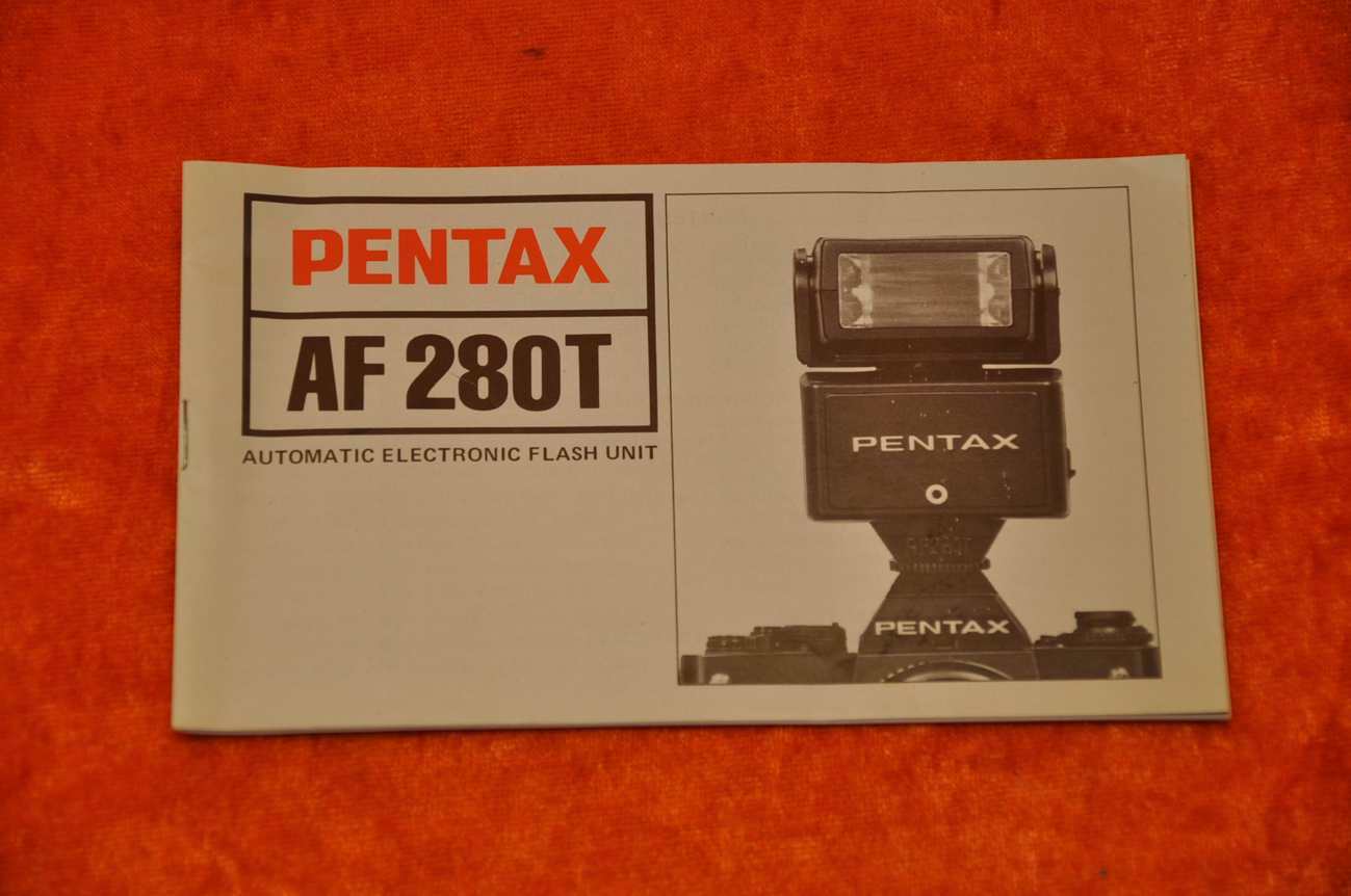 ASAHI PENTAX Bedienungsanleitung Blitzgerät AF 280T Manual IN ENGLISCH X8037 