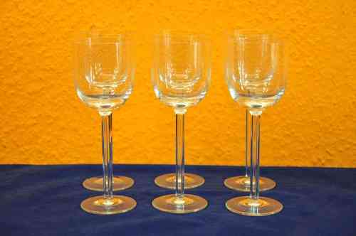Riedel wine glass square stem 70s 6 piece