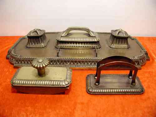 Schreibtischgarnitur Bronze Set Klassizismus 7 kg