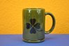 Beer mug in green Pitcher with four-leaf clover