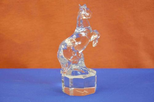 Nachtmann Crystal horse transparent ascending