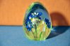 Paperweight crystal glass handmade Italy blue Gentian