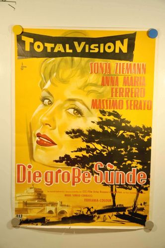 1957 Sonja Ziemann the great sin german film poster