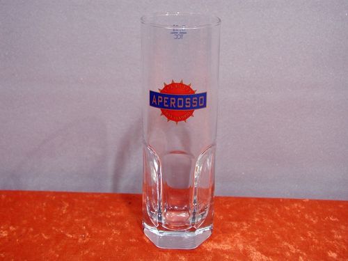 Vintage Werbung Aperosso Glas