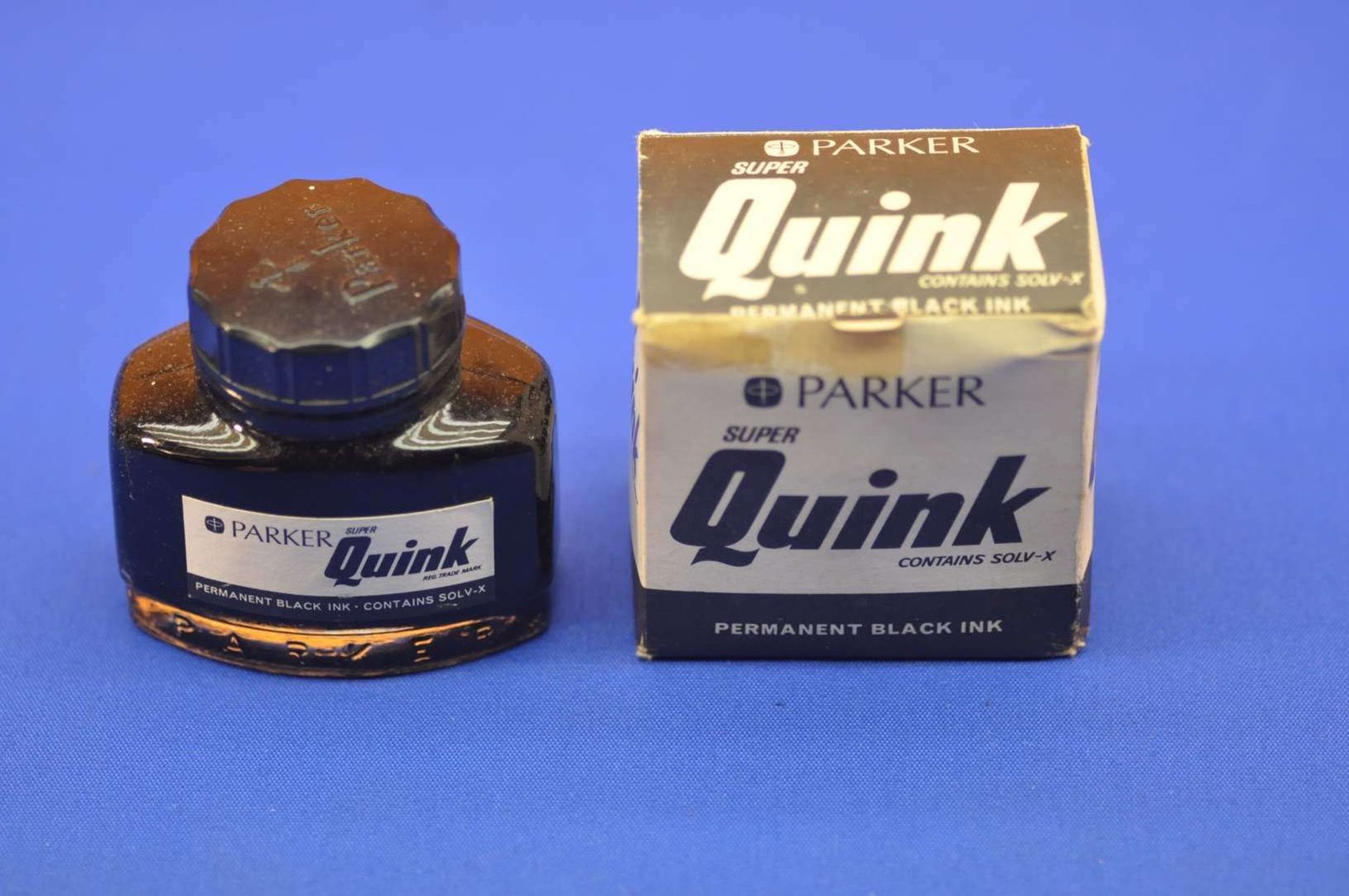 French Made Vintage Parker Super Quink Blue/Black Ink Refills