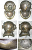 antiker dänischer Taucherhelm mit Krone Kupfer Messing