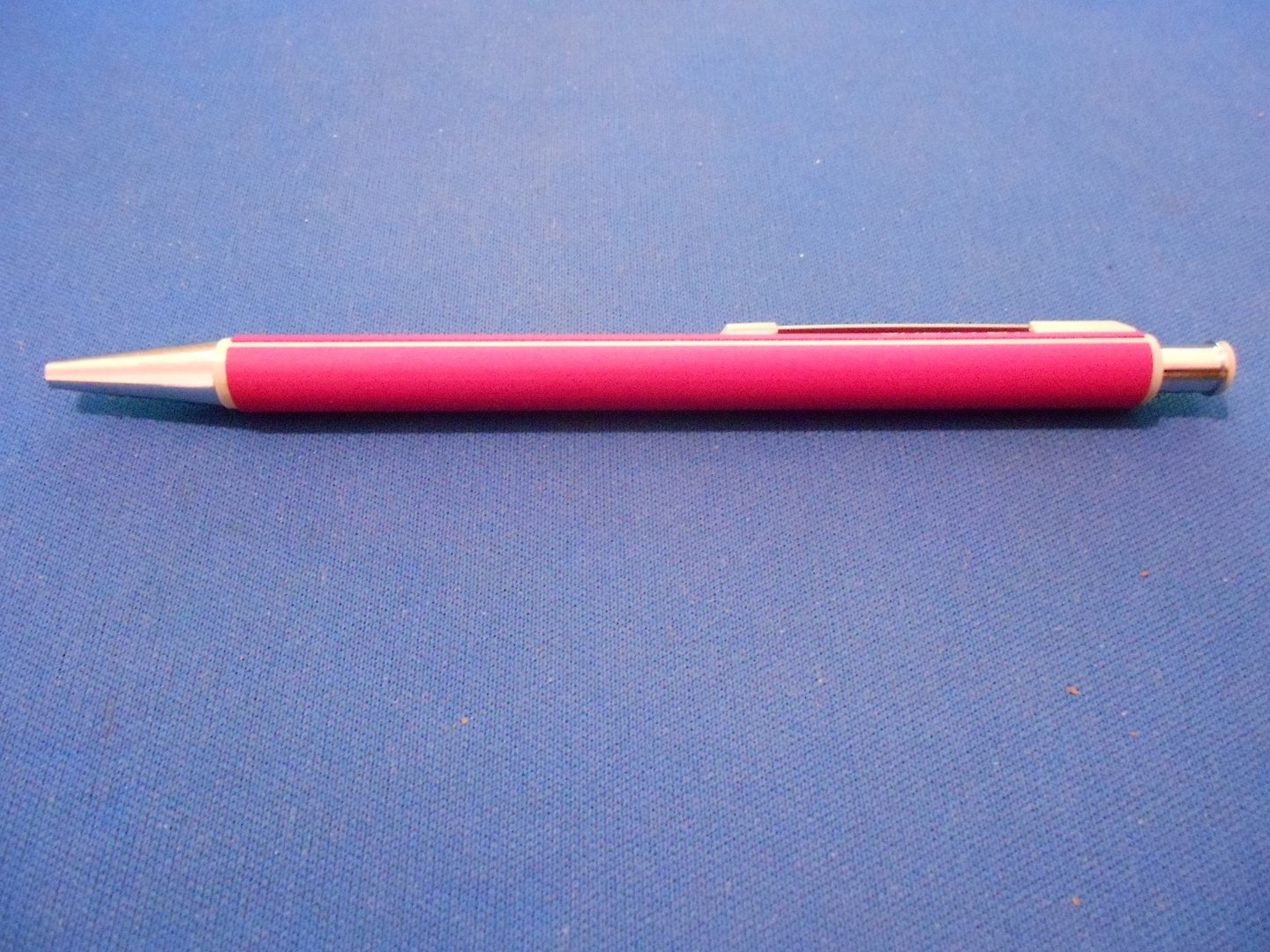2-Vintage Sheaffer Purple W/Pink Stripe Rubberized Ball Pens W/Chrome 1980's-New