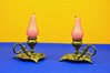 2 Messing Kerzenständer mit Griff Kammerleuchter
