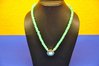 Chrysopras Halskette 45 cm facettierte grüne Beads