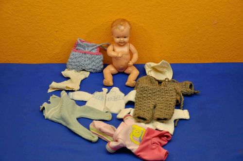 Vintage Puppe Cellba Schöbel und Becker + Kleidung