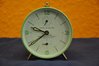 Vintage table clock Paul Wagner Alarm clock mint green