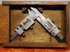 old precision calipers M1-18 0,02mm LKN + wooden box