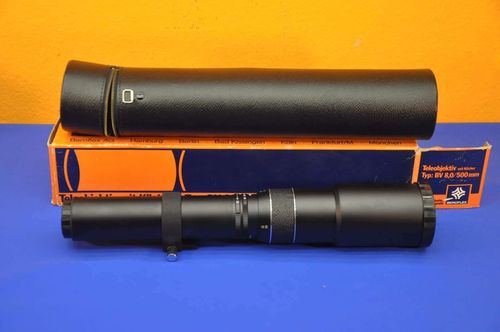 Teleobjektiv mit Köcher Beroflex 8,0/500mm M42