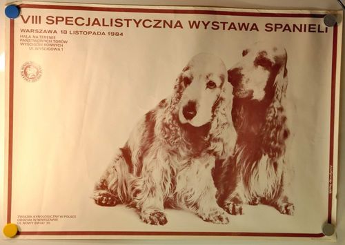 Hundeshow Poster Cocker Spaniel Show Warschau 1984