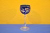 Kristall Weinglas Römer blau überfangen um 1960