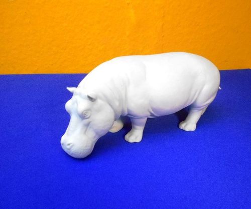 Goebel Biskuit Porzellan Figur Nilpferd Flusspferd