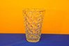 Great 70s pressed glass flower vase clear