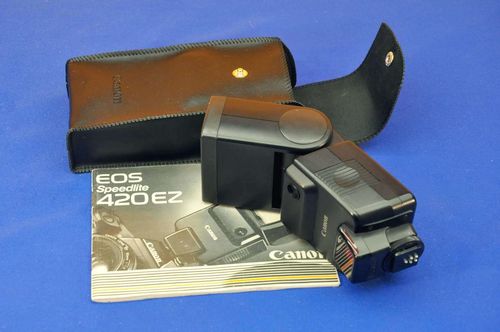 Canon EOS Speedlite 420EZ flash + bag + manual